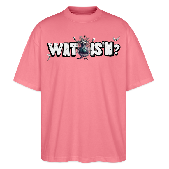 WAT IS'N?-Oversized Unisex Bio T-Shirt - Pink 