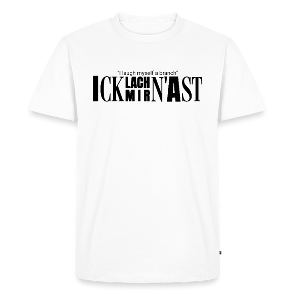 ICK LACH MIR N AST-Männer Premium BIO T-Shirt - Weiß