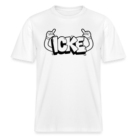 ICKE- RELAXED FIT Unisex Organic T-Shirt mit Berliner Schnauze - Weiß