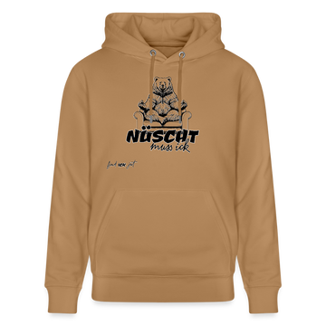 NÜSCHT MUSS ICK-Unisex Bio-Hoodie - Karamell 