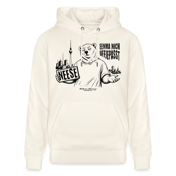 Berlin Souvenir mit echt Berliner Schnauze-NEESE-Unisex Bio-Hoodie - Naturweiß 