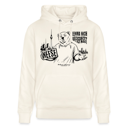 Berlin Souvenir mit echt Berliner Schnauze-NEESE-Unisex Bio-Hoodie - Naturweiß 