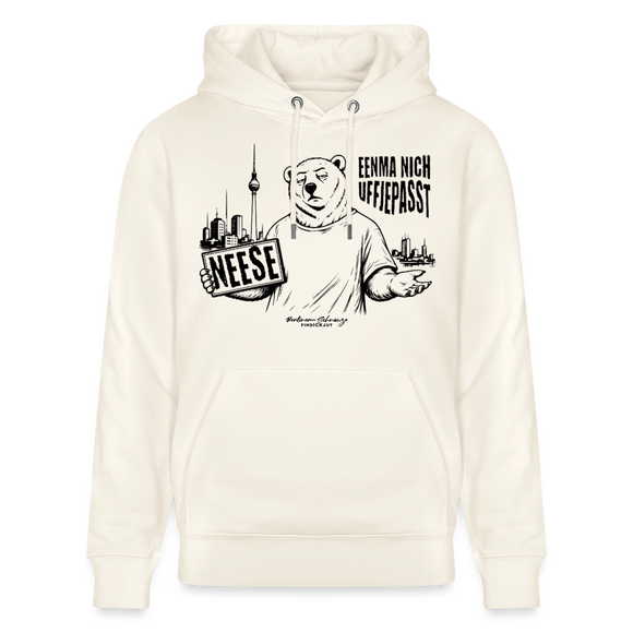 Berlin Souvenir mit echt Berliner Schnauze-NEESE-Unisex Bio-Hoodie - Naturweiß 