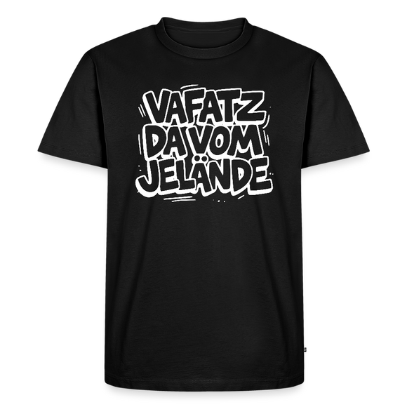 VAFATZ DA VOM JELÄNDE-Männer Premium BIO T-Shirt - Schwarz