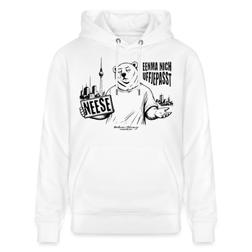 Berlin Souvenir mit echt Berliner Schnauze-NEESE-Unisex Bio-Hoodie - Weiß