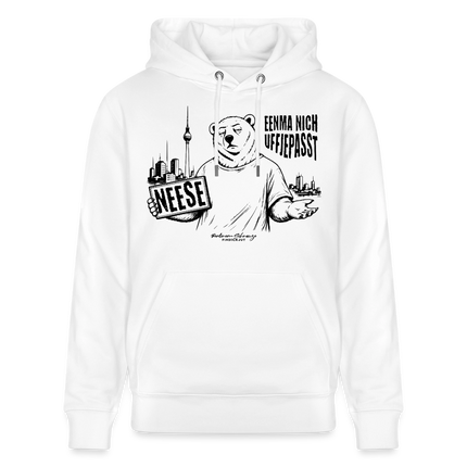 Berlin Souvenir mit echt Berliner Schnauze-NEESE-Unisex Bio-Hoodie - Weiß