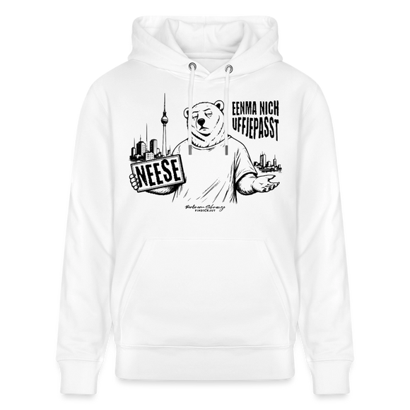 Berlin Souvenir mit echt Berliner Schnauze-NEESE-Unisex Bio-Hoodie - Weiß