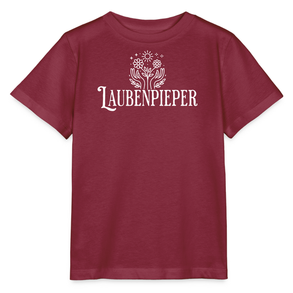LAUBENPIEPER- Bio Kinder T-Shirt - Burgunderrot