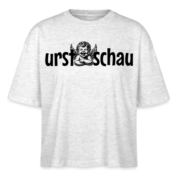 URST SCHAU - Frauen Boxy Bio-T-Shirt - Weiß meliert