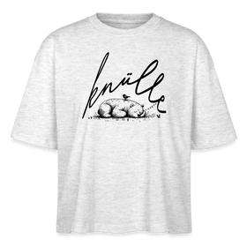 KNÜLLE - Frauen Boxy Bio-T-Shirt - Weiß meliert