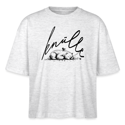 KNÜLLE - Frauen Boxy Bio-T-Shirt - Weiß meliert