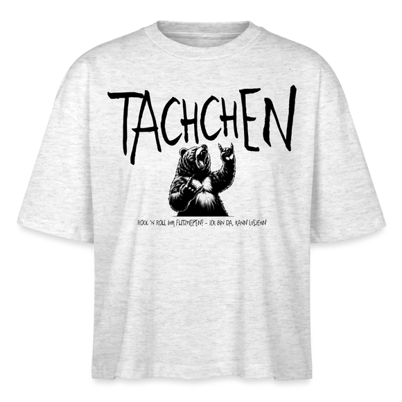 TACHCHEN BERLINER - Frauen Boxy Bio-T-Shirt - Weiß meliert