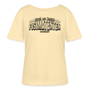 Berliner Spruch-FISIMATENTEN-Rundhals Frauen Bio-T-Shirt - Creme