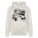 Berlin Souvenir mit Berliner Schnauze-MACH HINNE-Unisex Bio-Hoodie - Beige meliert