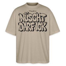 NÜSCHT DARF ICK- Berlin Shirt-Oversized Unisex Bio T-Shirt - Steingrau