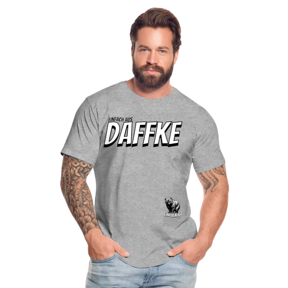 AUS DAFFKE-Männer Premium Bio T-Shirt - Grau meliert