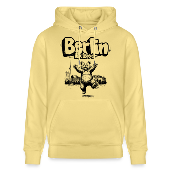 BERLIN ICK LIEBE DIR-Unisex Bio-Hoodie - Gelb Viva 