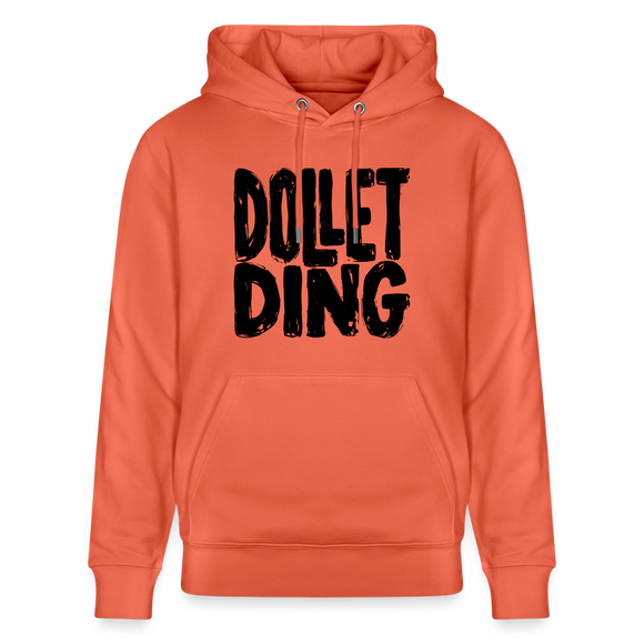 DOLLET DING-Berliner Spruch-Unisex Bio-Hoodie - Hellrot