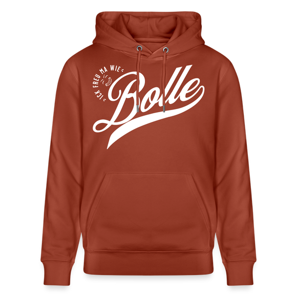 ICK FREU MA WIE BOLLE-Unisex Bio-Hoodie - Terrakotta