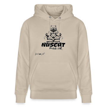 NÜSCHT MUSS ICK-Unisex Bio-Hoodie - Beige