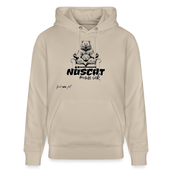 NÜSCHT MUSS ICK-Unisex Bio-Hoodie - Beige