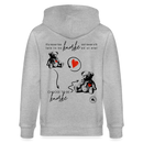 BERLINER KNORKE-Unisex Bio-Kapuzenjacke - Grau meliert