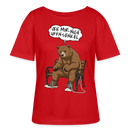 Berliner Bär Shirt-JEH MIR NICH UFFN SENKEL-Rundhals Frauen Bio-T-Shirt - Rot