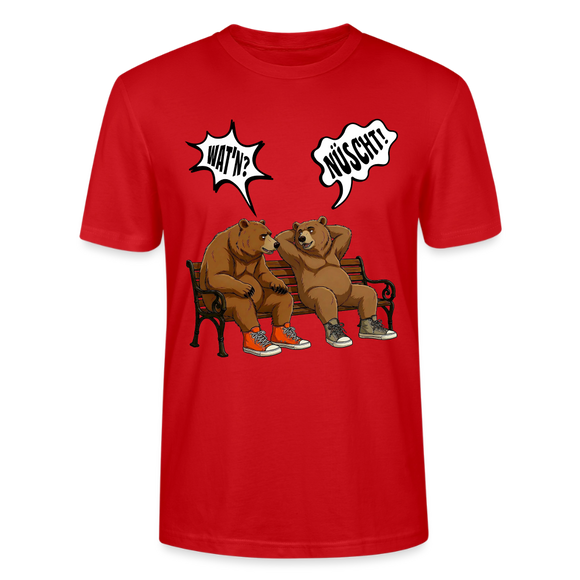 Berliner Bär Shirt mit Berliner Schnauze-WATN?NÜSCHT!-Unisex T-Shirt - Rot