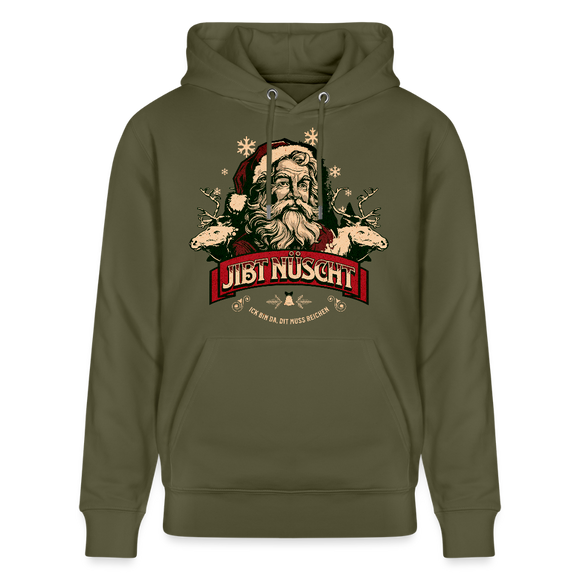 JIBT NÜSCHT - Unisex Bio-Hoodie - Khaki Grün