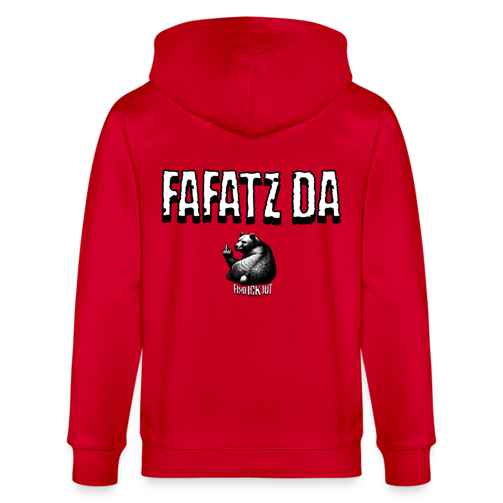 FAFATZ DA-Unisex Bio-Kapuzenjacke - Rot