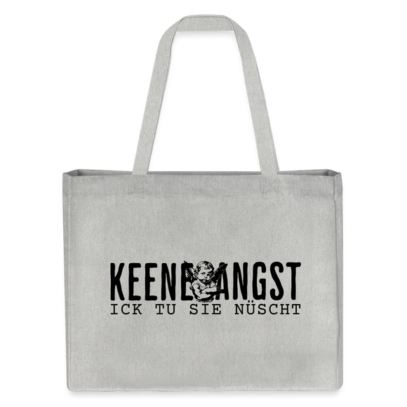KEENE ANGST ICK TU SIE NÜSCHT - EINKAUFSTASCHE Bio - Grau meliert