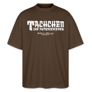 Berliner Begrüssung-TACHCHEN IHR FLITZPIEPEN-Oversized Unisex Bio T-Shirt - Dunkelbraun