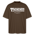 Berliner Begrüssung-TACHCHEN IHR FLITZPIEPEN-Oversized Unisex Bio T-Shirt - Dunkelbraun