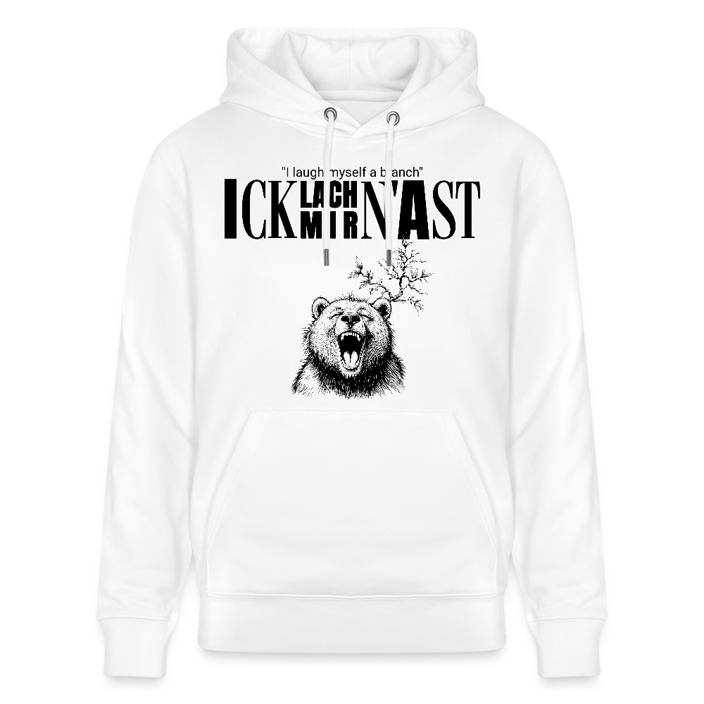 ICK LACH MIR N AST-Unisex Bio-Hoodie - Weiß
