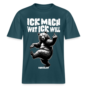 ICK MACH WAT ICK WILL-Relaxed Fit Unisex Bio-T-Shirt III - Dunkles Petrol