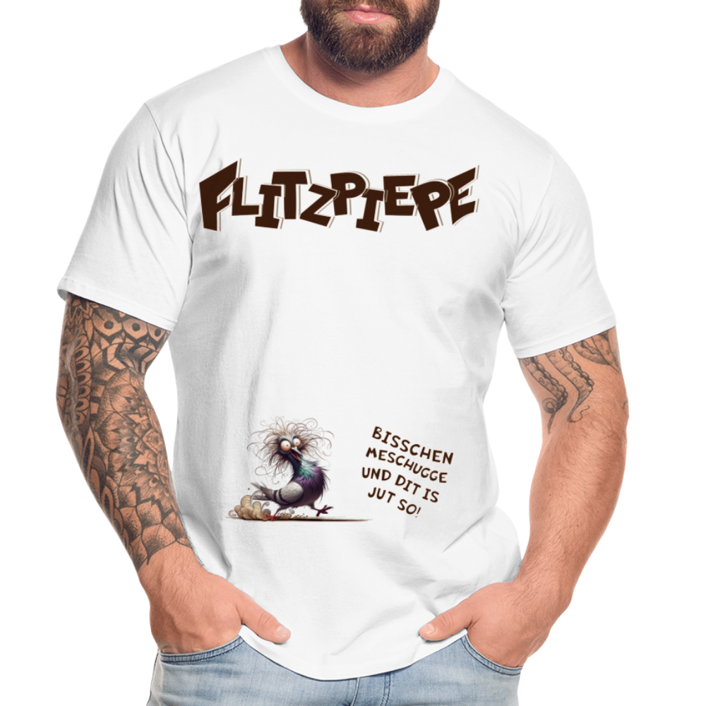 BERLINER FLITZPIEPE - Männer Premium Bio T-Shirt - Weiß