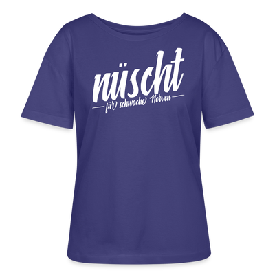 Berliner Spruch-NÜSCHT FÜR SCHWACHE NERVEN-Rundhals Frauen Bio-T-Shirt - Dämmerung
