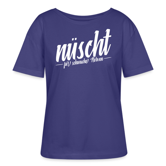 Berliner Spruch-NÜSCHT FÜR SCHWACHE NERVEN-Rundhals Frauen Bio-T-Shirt - Dämmerung
