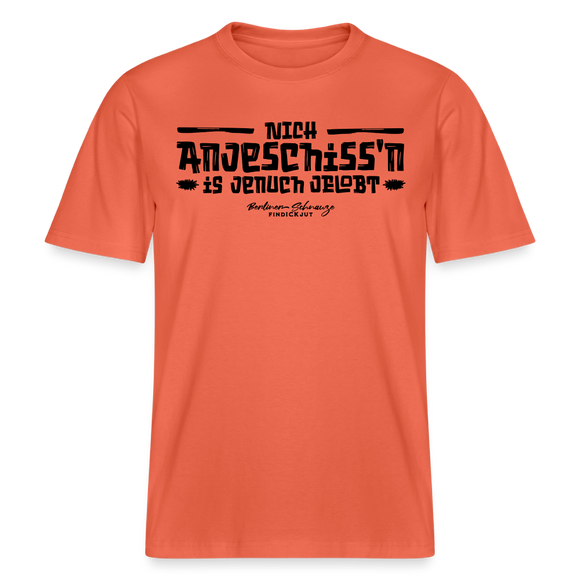 Berliner Spuch-Berliner Lob-NICH ANJESCHISSN-RELAXED FIT Unisex Organic T-Shirt - Hellrot