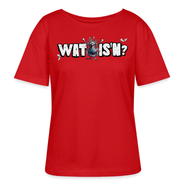 WAT IS'N?-Rundhals Frauen Bio-T-Shirt - Rot