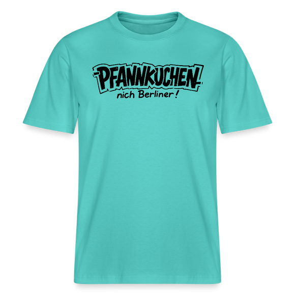 Dit Berlin Shirt-PFANNKUCHEN NICH BERLINER!-RELAXED FIT Unisex bio T-Shirt - Poolblau