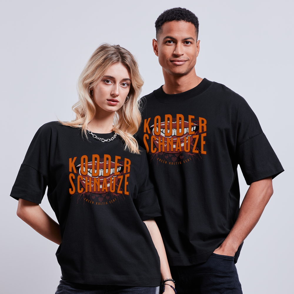 KODDERSCHNAUZE - Unisex Oversize Bio-T-Shirt - Schwarz