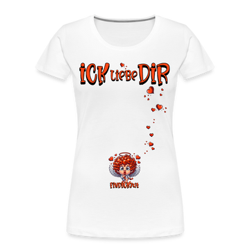 ICK LIEBE DIR-Frauen Premium Bio T-Shirt - Weiß