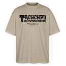 Berliner Begrüssung-TACHCHEN IHR FLITZPIEPEN-Oversized Unisex Bio T-Shirt - Steingrau