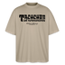 Berliner Begrüssung-TACHCHEN IHR FLITZPIEPEN-Oversized Unisex Bio T-Shirt - Steingrau