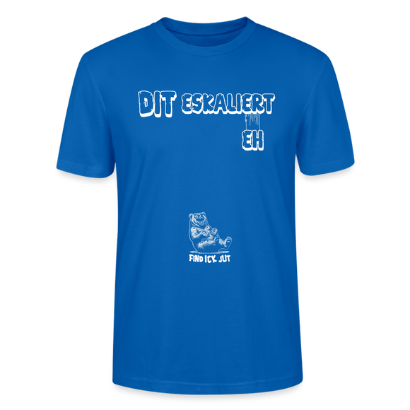 DIT ESKALIERT EH- Unisex T-Shirt BIO - Pfauenblau