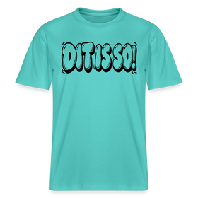 Berlin Shirt-DIT IS SO!-RELAXED FIT Unisex Organic T-Shirt mit Berliner Schnauze - Poolblau