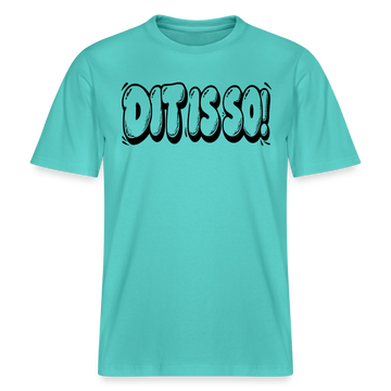 Berlin Shirt-DIT IS SO!-RELAXED FIT Unisex Organic T-Shirt mit Berliner Schnauze - Poolblau