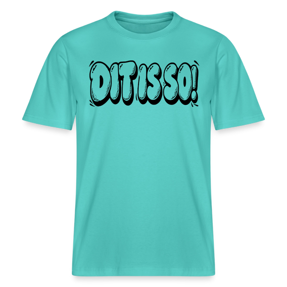 Berlin Shirt-DIT IS SO!-RELAXED FIT Unisex Organic T-Shirt mit Berliner Schnauze - Poolblau