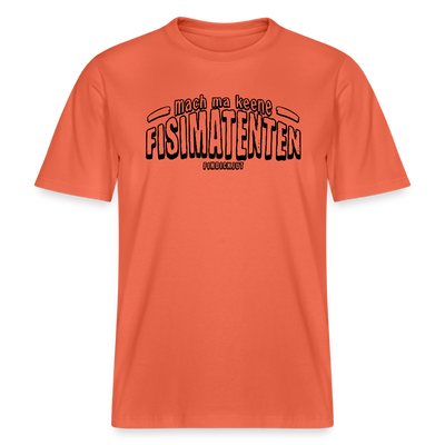 Berliner Spruch-FISIMATENTEN-RELAXED FIT Unisex BIO T-Shirt - Hellrot